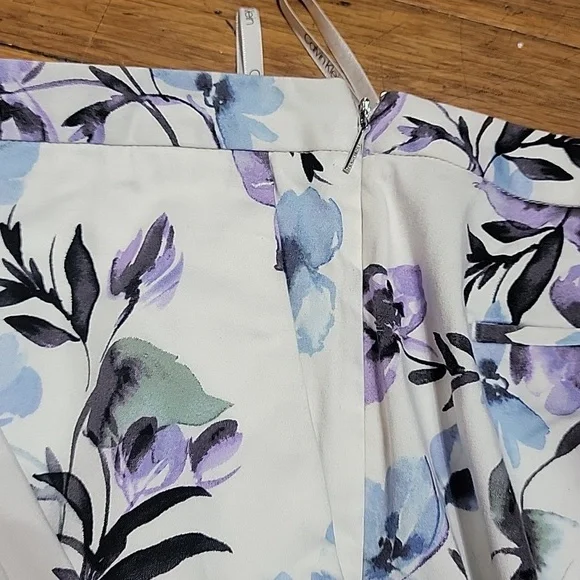 Calvin klein long pants 🌼🪻💐 floral color size 6 99 cotton 2% spandex - Picture 15 of 16